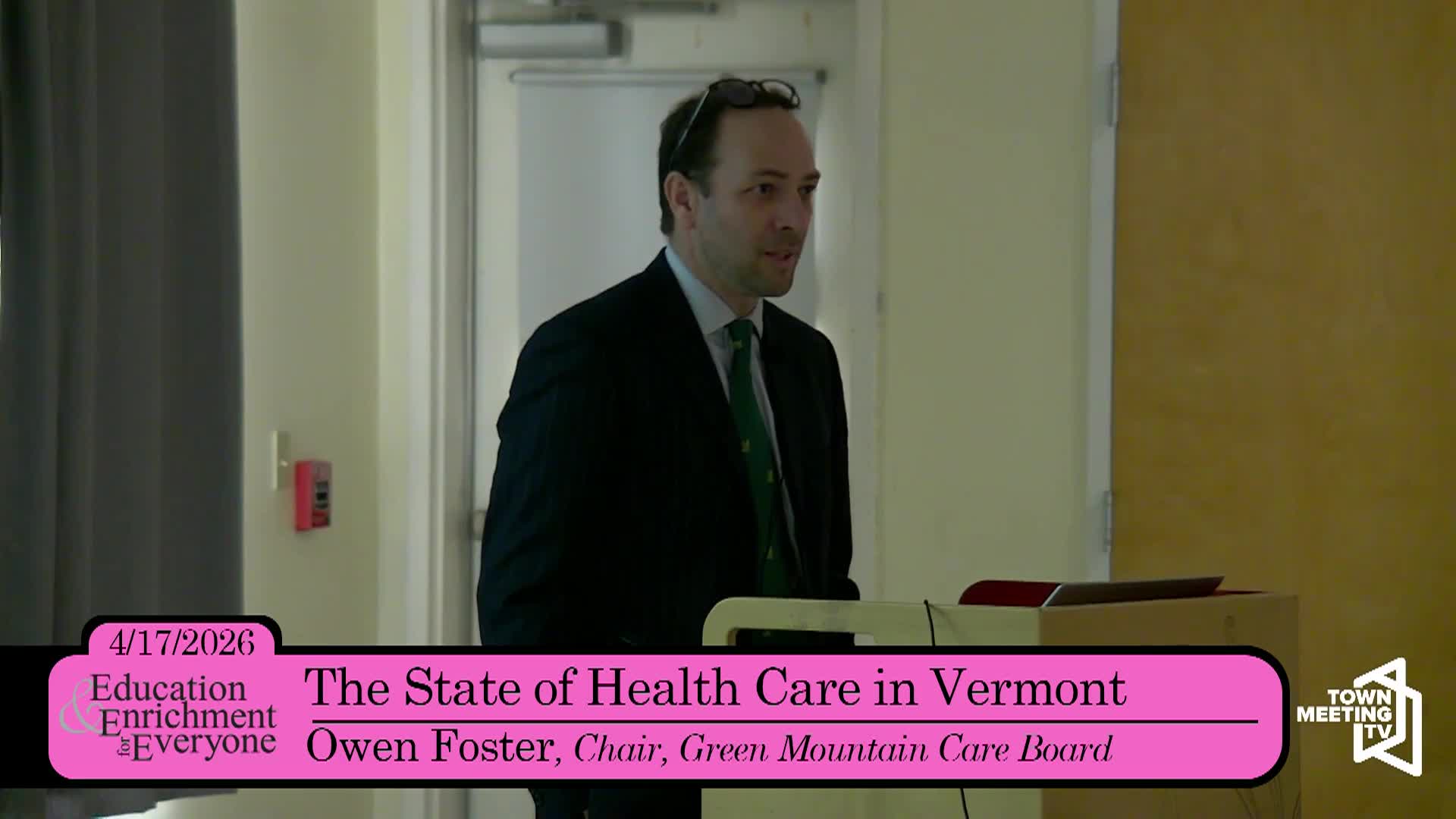 Thumbnail image for Education and Enrichment: 'The State Of Health Care In VT'