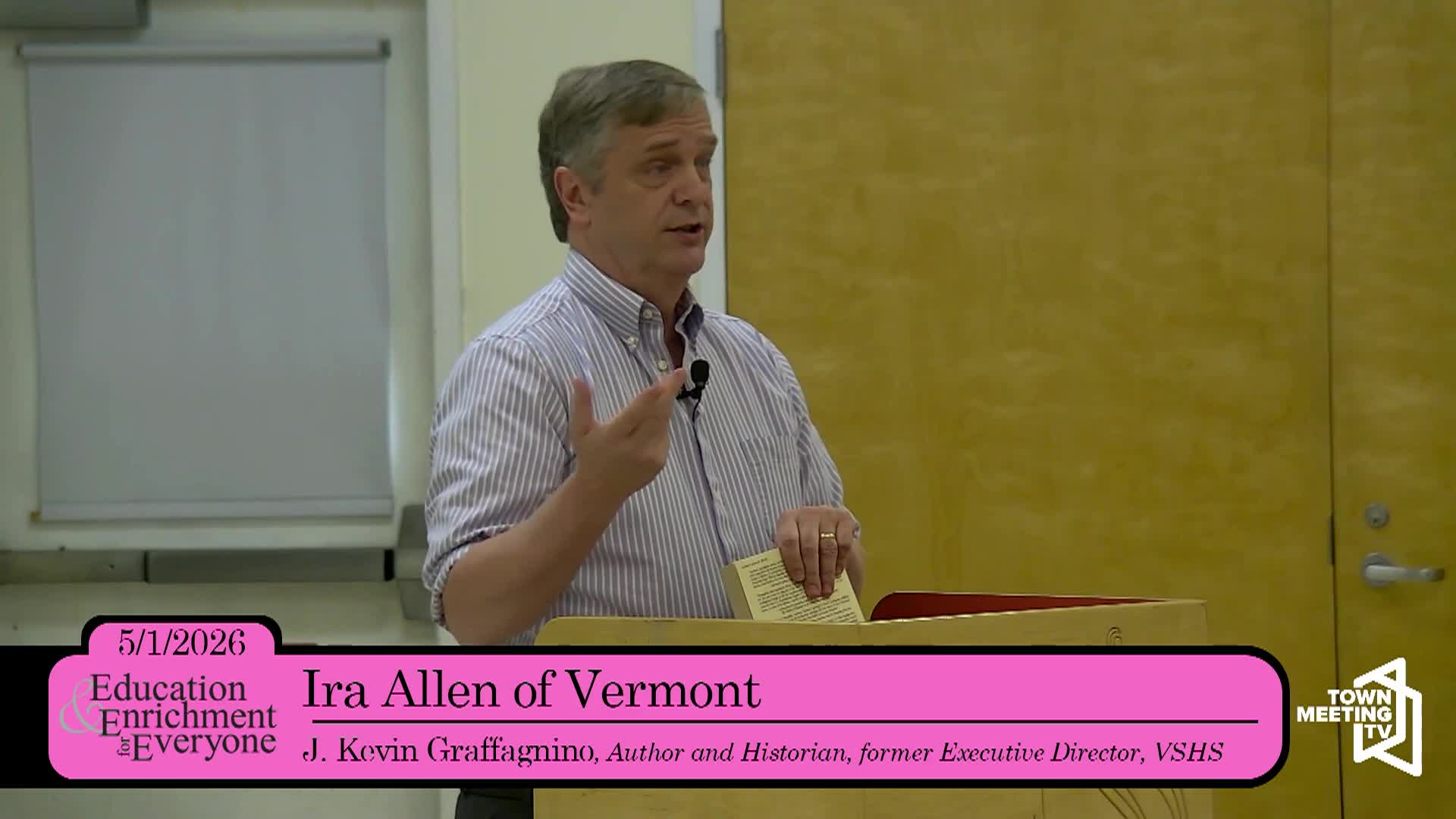 Thumbnail image for Education and Enrichment: 'Ira Allen Of VT'