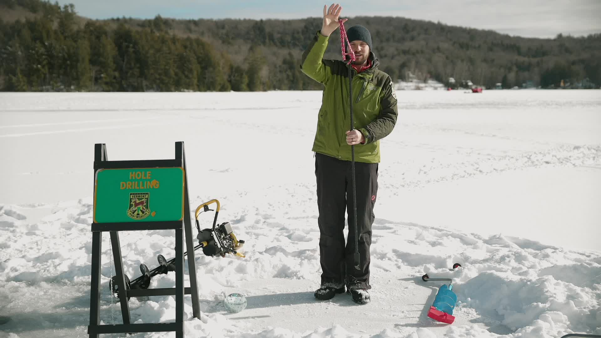 Thumbnail image for Vermont Fish & Wildlife 'How To Drill A Hole In The Ice'